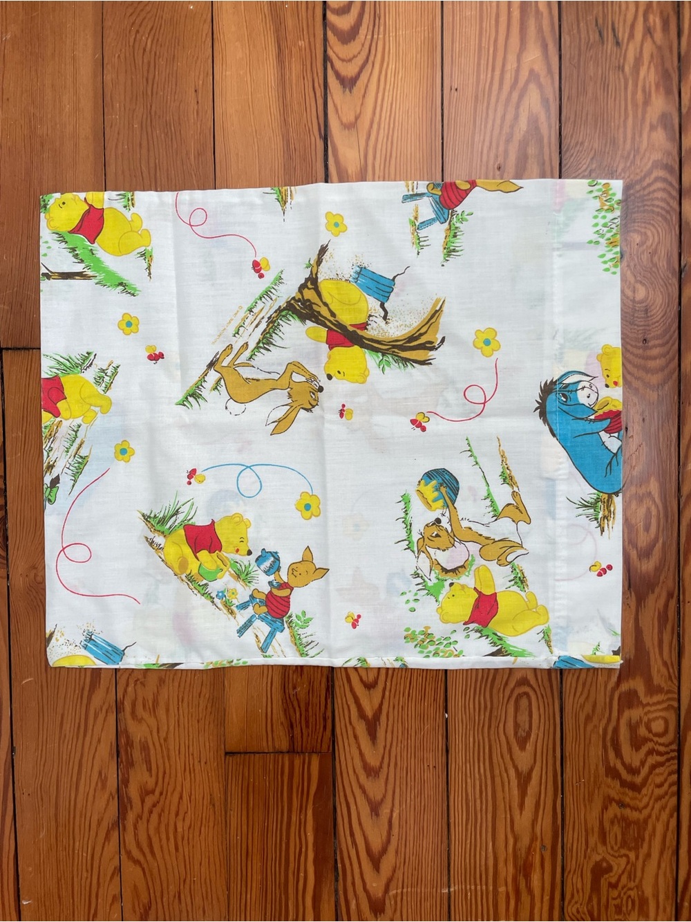 Vintage Sears Winnie the Pooh Single Pillowcase Perma-Prest Walt Disney 1970s